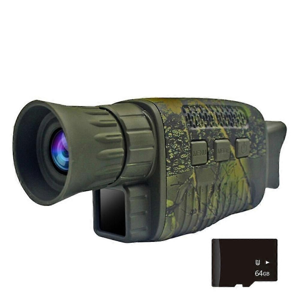 (As show, One size) Thermal Imager 5x Digital Night Monocular Zoom Infrared Hunting Telescope Camping Camera Full Dark 300m Outdoor New2023 XinHang