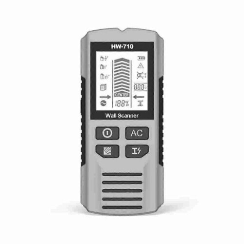 (Silver) Multifunctional Handheld Metal & Wall Detector, 5 in 1 Stud Finder Scanner Tool