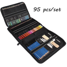 (As show, One size) Sketch Pencils And Colored Pencils Set School Supplies95pcs