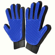 (As show, One size) Pet Care Gloves For Cats And Dogs, Soft Brushing Gloves With Soft Rubber Surface, Blue