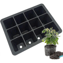(Green, One size) Silicone Seed Tray Plant Seeding Pot For Seedlings Plant Seeding Pot Reusable Seed Starting Tray, 12 Cell Seedling Pots Seed Starter Pots For Vegetabl