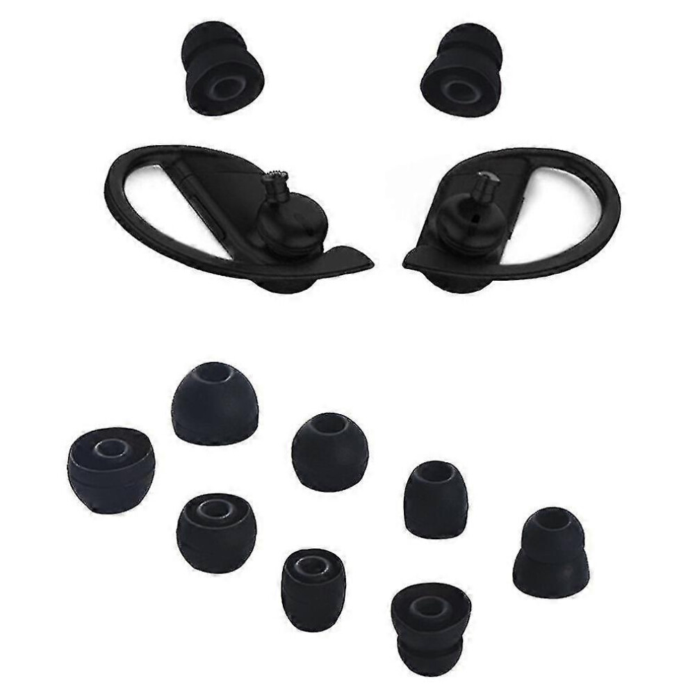 (, One Size) 4 Pair Silicone Earbuds Earphones Ear Tips Replacement Soft Cover Cap For Beats Powerbeats Pro Xinhang Black 4123173376812