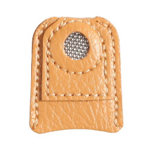 (As show, One size) Synthetic Leather Coin Thimbles With Metal Tip Diy Sewing Tool Handmade Needlework2pcs-S-L