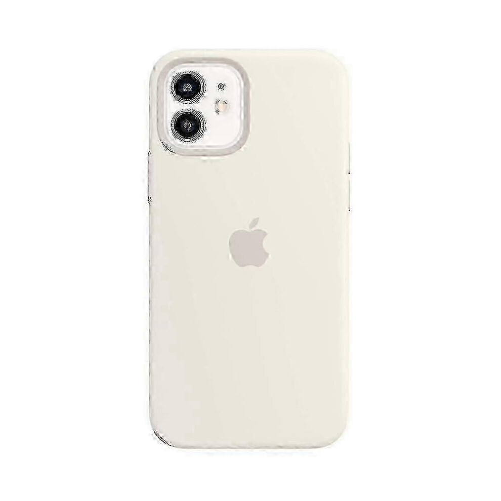 Photos - Case Kikidex  Iphone 12, 12 Pro Apple Silicone White Magsafe Protective  (As show, One size)