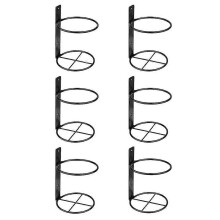 (As show, One size) Wine Wall Holder, 6 Pack Wall Mounted Wine Rack, Metal Wine Bottle Display Holder For Wine Storage XinHang
