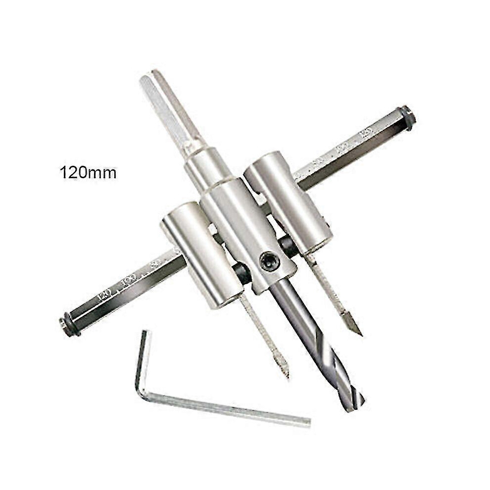 (As Show, One Size) Adjustable Drill Bit Woodworking Hole Opener Metal Wood Circle Hole Saw Drill Bit Cutter1pcs-120Mm) 6902676390581