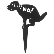 (As show, One size) Metal Dog Poop Warning Sign Pet Dog No Pooping Warning Stake No Pooping Notice Sign Stake