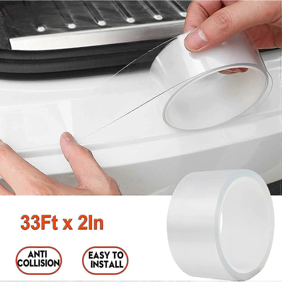 (As Show, One Size) Anti-Scratch Anti-Collision Adhesive Strip Car Door Edge Guard Protector Strip Car Door Scuff Plate Protectors Transparent Invisib 4631404610777