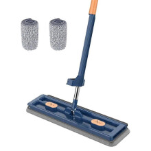 (As show, One size) Flat Mop, Mop, 360 Rotating Mop With Dewatering , Mop 360 With Dewatering Blue XinHang