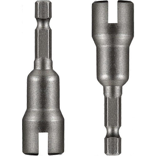(As show, One size) 2 PCS Nut Driver Wing Nut Driver Drill Bit Socket Wrenches Tools Set Wing Nut Spanner for Panel Nuts Screws XinHang