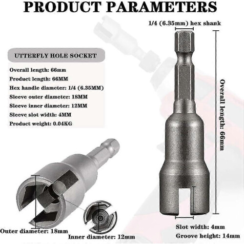 (As show, One size) 2 PCS Nut Driver Wing Nut Driver Drill Bit Socket Wrenches Tools Set Wing Nut Spanner for Panel Nuts Screws XinHang 1