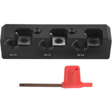 (As show, One size) Carbide Inserts Dowel Maker Dowel Plates Wooden Dowel Rods Wooden Bar 3 Holes (with 3 Carbide Blades) XinHang