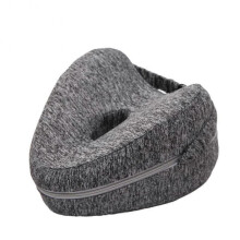 (Gray) Foam Support Pillow Memory Foam Knee Pillow for Side Sleeper Ergonomic Design Pain Sciatica Hip Back Knees Relief Bedding Home