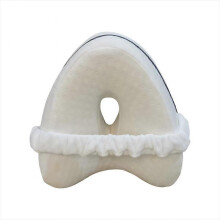 (White) Foam Support Pillow Memory Foam Knee Pillow for Side Sleeper Ergonomic Design Pain Sciatica Hip Back Knees Relief Bedding Home