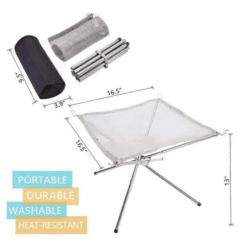 Outdoor folding campfire frame camping burning frame portable firewood stove 1