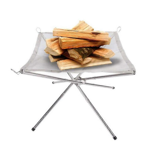 Outdoor folding campfire frame camping burning frame portable firewood stove 2