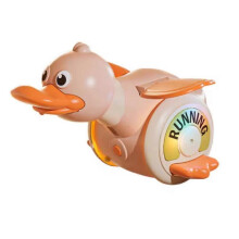 (Pink) Crawling Duck Dog Toys, Interactive Dancing Duck Toys with Music Sounds & Lights