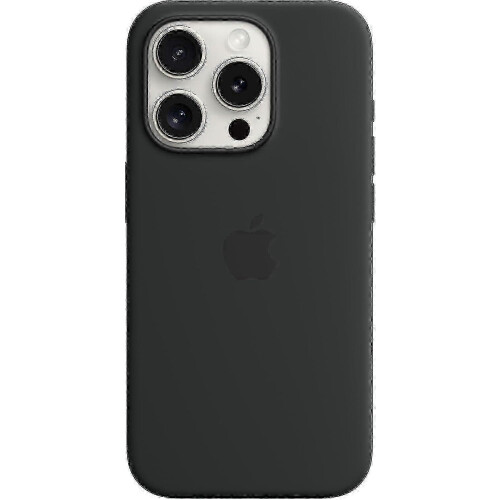 (Black, One size) For Apple Iphone 15 Pro Silicone Case With Magsafe