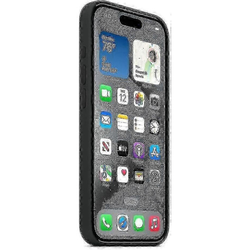 (Black, One size) For Apple Iphone 15 Pro Silicone Case With Magsafe 2