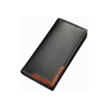 (Black) Upliftjoys Cowhide Vintage Wallet Men Long Leather Bifold Wallet for Father Mens