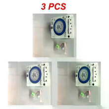(Style A 3pcs) 1/2/3PCS ManHua 24H 12VDC 15A Din Rail Timer Switch TB35 Analog Time Control Switch Mechanical Time Controller