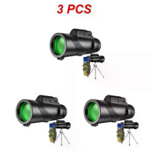 (A6, 3PCS B) Military Zoom Powerful Binoculars Long Range Portable Professional Telescope Monocular Low Night for Hunting