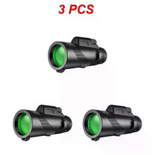(A5, 3PCS A) Military Zoom Powerful Binoculars Long Range Portable Professional Telescope Monocular Low Night for Hunting