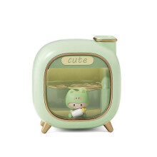 (Green Plug In) 500ML Large Capacity Humidifier USB Rechargeable Battery Air Ultrasonic Humidifying Portable Doll Cute Bedroom