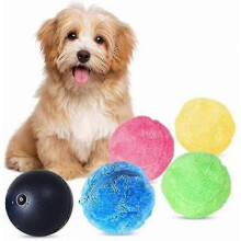 New 2023 Pet Electric Toy Ball,magic Roller Ball Educational Moving Toy with 4 Cloth Cover for Puppy Cats Dogs