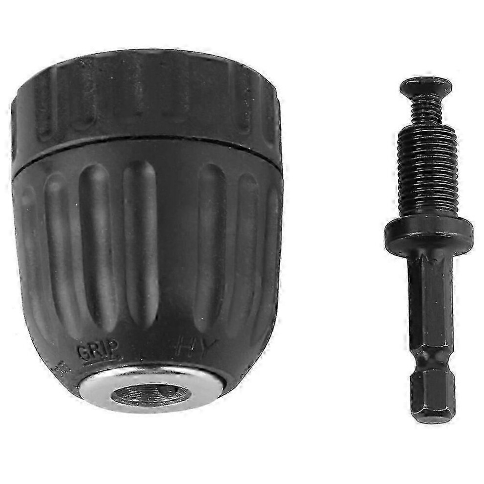 (As Show, One Size) 0.8-10Mm Self Locking Keyless Chuck Impact Hammer Drill Bit Conversion Holder (#02) 4632480893313