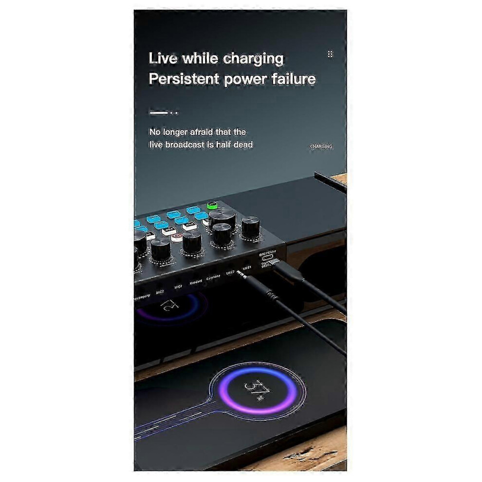 (As Show, One Size) Sy168 Sound Card Live Broadcast Speaker Multi-Functional All-In-One Portable Bluetooth For Singing 4632480833395