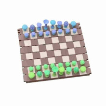 Magnetic Forest Mushrooms Chess,Wooden Chess Board, Portable Magnetic Chess