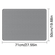 (Grey) Designaten Heat-Resistant Silicone Stove Cover Mat & Utensils, 28"x20"