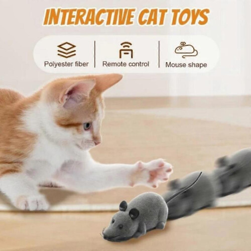(Black) Interactive Automatic Moving Mouse Toys with Squeaky Sound,Interactive Cat Toys 1
