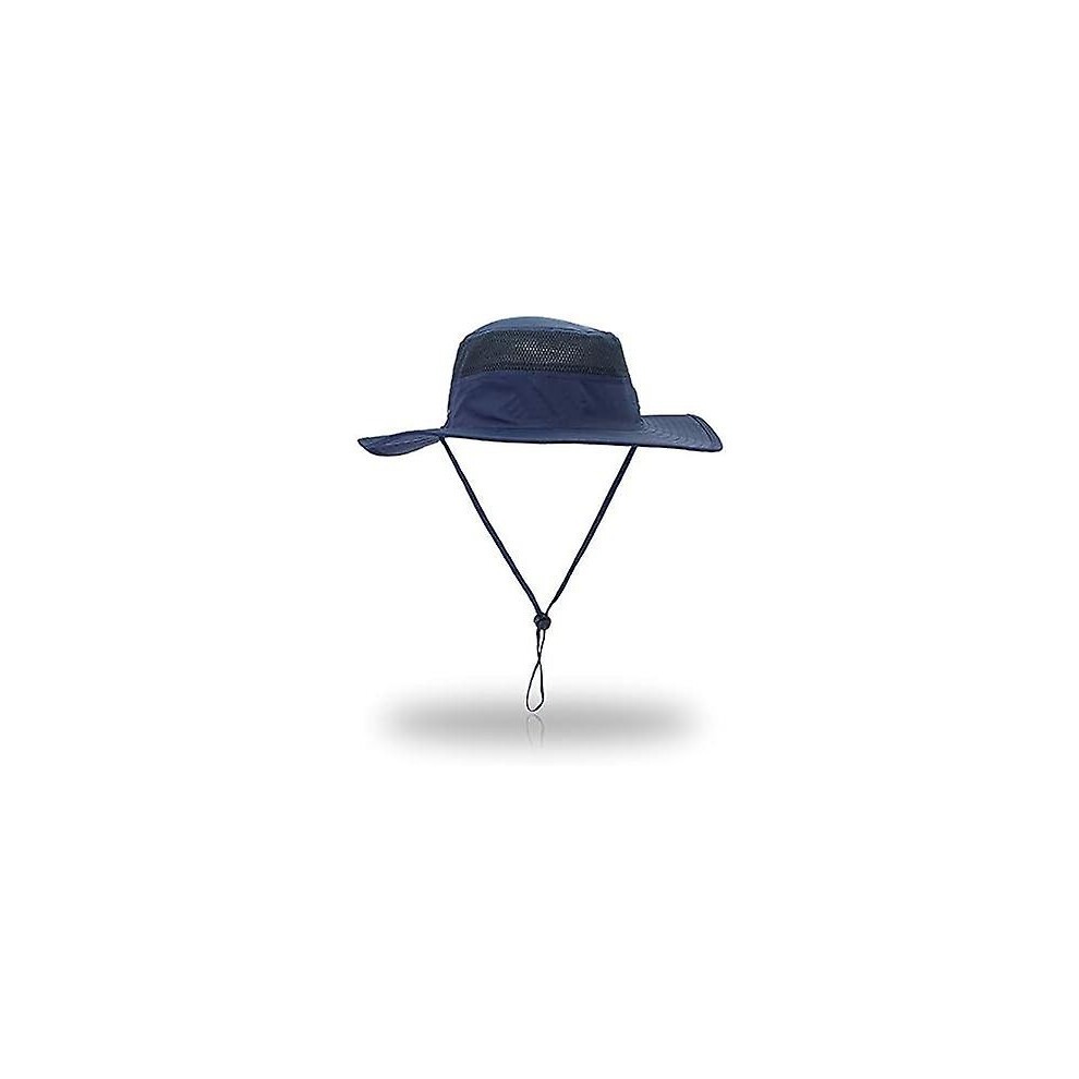 (As show, One size) Fishing Hats Windproof Upf50+ Uv Protection Bucket Beach Mesh Sun Hat 56-61cm
