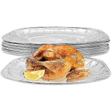 (As show, One size) 10 Pack Party Food Aluminum Foil Trays - Aluminum Foil Trays Large Dinner Trays Aluminum Foil Baking Trays Sandwich Platters Recyclable Party Trays -