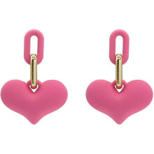 (As show, One size) lureme Cute Heart Earrings Red Heart Statement Dangle Earrings for Women and Girls (er005558)