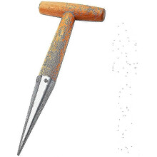 (As show, One size) Bulb Planter Tool Long Handle Garden Tool For Planting Seeds Bulbs Sowing Seeds Dispenser Hand Wood Dibble Tool
