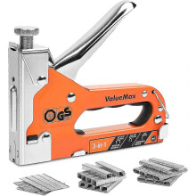 (As show, One size) 3-in-1 Multi-Function Wall Stapler with 3000 Staples Manual Stapler Fits Type 140 28 8 Staples Ideal for Upholstery Fasteners Decoration Carpentry