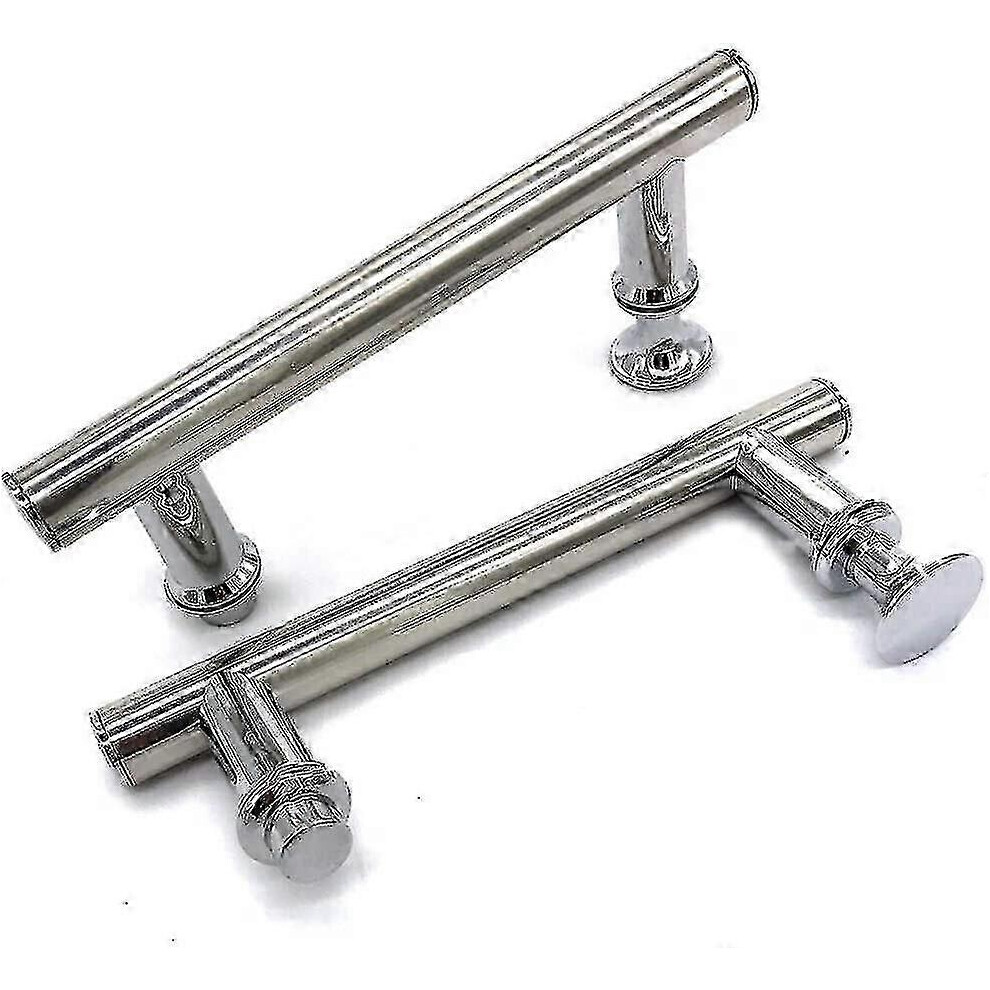 (As show, One size) 2 Pcs 145mm (14.5cm) Chrome Abs Shower Door Handle, Hole To Hole-image-OPC-PHKMF7C-NEW