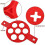 (As show, One size) Silicone Pancake Mold Non-stick Egg Ring, Reusable Pancake Machine, Boiled Egg Mold (red) 5