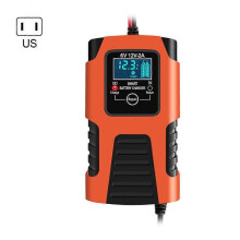 (Red American Standard)Intelligent Automotive Battery Charger 6v 12V Car Motorcycle Trucks AGM Lead-Acid Automatic Repair dessert Accessories