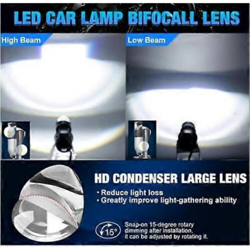 High-Power Ultra-Bright LED Lens Light(A Pair), High Low Integrated Spotlight 1