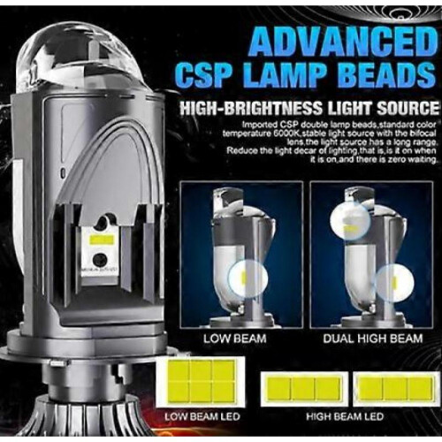 High-Power Ultra-Bright LED Lens Light(A Pair), High Low Integrated Spotlight 2