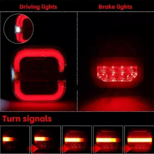 2025 New Wireless Trailer Lights Kit, LED Rear Tail Lights Dynamic Stop Brake 1