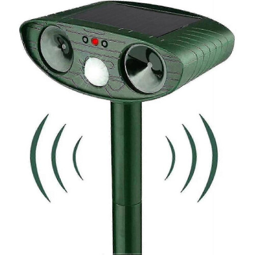 Ultrasonic Cat Repeller, Solar Powered Cat Repeller, Ultrasonic Rodent Repellent with Motion Sensor