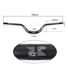 (720mm, Bule) MTB Heightened risers Handlebar Crossbar With Large Angle Swallow Shaped Handlebar 720/780mm Biker Cycling Part