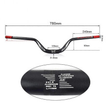 (780mm, Bule) MTB Heightened risers Handlebar Crossbar With Large Angle Swallow Shaped Handlebar 720/780mm Biker Cycling Part