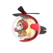 (Strawberry) Flying Ball Refillable Cartoon Light-up Car Air Freshener Clip,Auto Vent Clips
