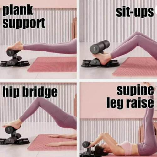 (Pink)Ab Training Auxiliary Device,Portable Sit up Exercise Equipment for Abs Home Gym 2